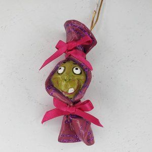 Katherine's Collection Zombie Witch Head Halloween Ornament